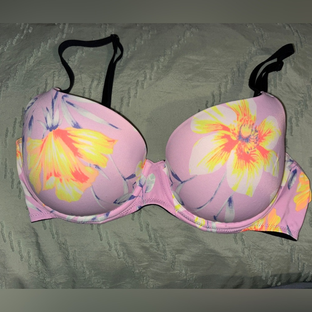 Victoria's Secret Pink and Yellow Floral Bra